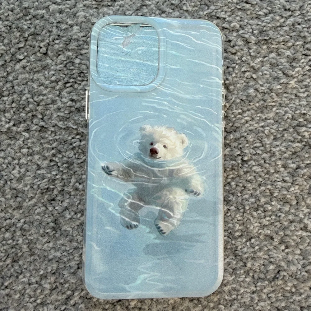 Polar Bear Aesthetic iPhone 13 Pro Max Case Cute Arctic Bear Like New